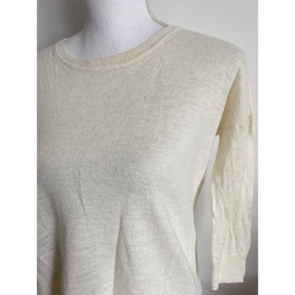 J. Crew • Alpaca Wool Linen Cream Ivory Sweater - Picture 2 of 5
